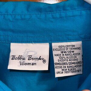 Vintage Bobbie Brooks Blue Casual Button Down Shirt